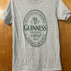 Guinness Gray Short Sleeve Tee with Green Logo